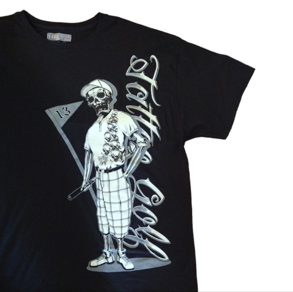 Tattoo Golf Black T026- LB Bones Printed Short Sleeve Crew T-Shirt 2XL - Picture 5 of 6